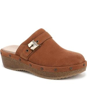 Dr. Scholls Original Flex Clog Round Toe Shoes - Brown