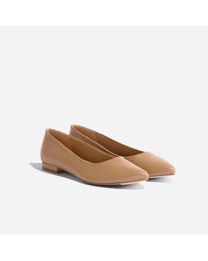 Nisolo Fina Pointed Toe Flat - White