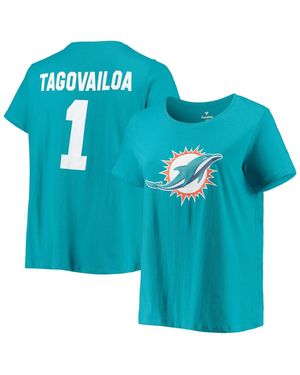 Fanatics Tua Tagovailoa Miami Dolphins Plus Size Name And Number T-shirt - Blue