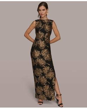 Donna Karan Embellished Crewneck Maxi Dress - Green
