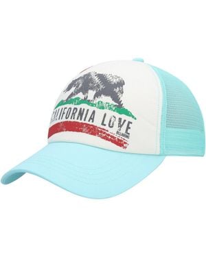 Billabong White/aqua Pitstop Trucker Snapback Hat - Blue