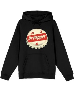 Dr. Pepper Big & Tall Dr Pepper Bottle Cap Sweatshirt-4xl - Black