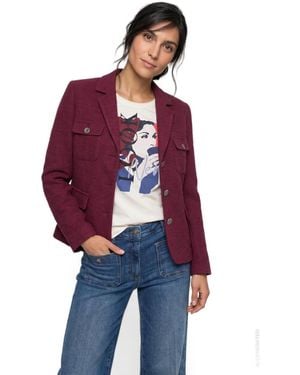 Olsen Tweed Blazer - Red