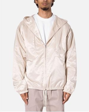 MNML Big & Tall Full Zip Paneled Fight Jacket - Natural