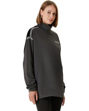 Pcfg Cotton High Neck Tee - Black