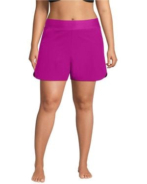 Lands' End Plus Size Sunshade Upf 50 5" Board Shorts - Pink