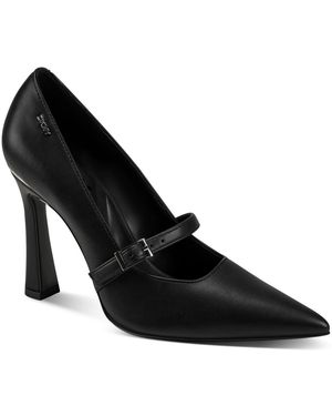 DKNY Cindi Pointed Toe High Heel Mary Jane Pumps - Black