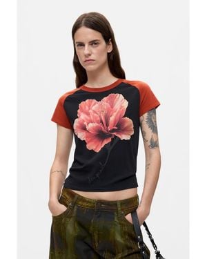 Desigual Printed Short Sleeve T-shirt - Red