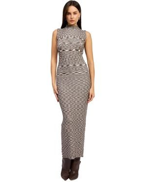 En Saison Lila Sleeveless Mock Neck Maxi Dress - Multicolor