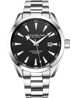 Stuhrling Tone Stainless Steel Bracelet Watch 42mm - Gray