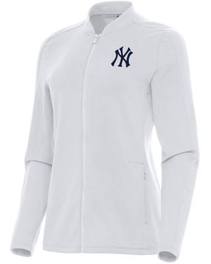Antigua New York Yankees Continual Full-zip Jacket - White
