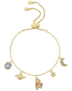 Disney Winnie The Pooh Crystal Charm Bolo Bracelet - Metallic