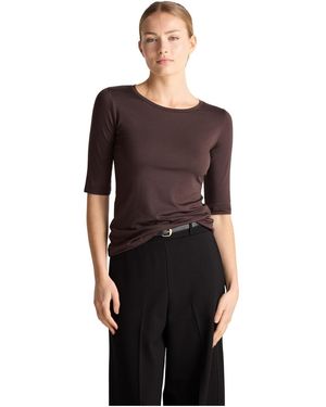 Residus Caline Jersey 3/4-sleeve Fitted T-shirt - Black