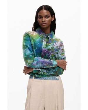 Desigual Denim Jacket Wild Garden - Blue