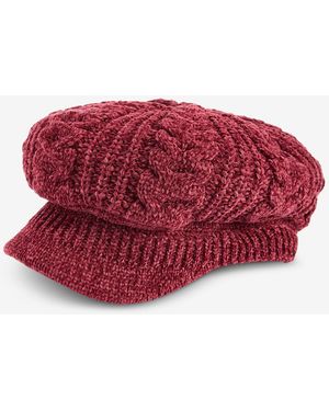 Style & Co. Slouchy Chenille Cable-knit Cabbie Hat - Red