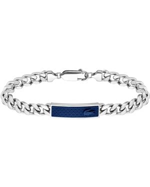 Lacoste Stainless Steel Curb Chain Bracelet - Blue