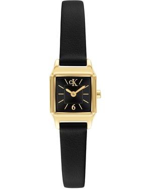 Calvin Klein Quartz Soft Form Leather Watch 17.1mm - Metallic