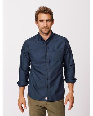 aubi Aldridge Oxford Button Down Shirt - Blue