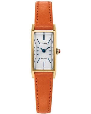 Citizen Fio Leather Strap Watch - Blue
