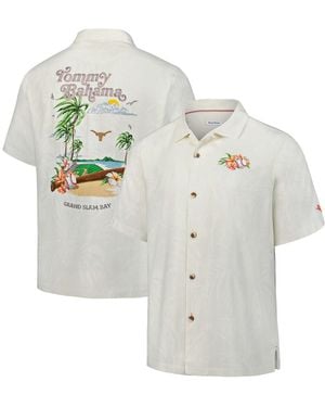 Tommy Bahama Texas Longhorns Grand Slam Bay Camp Button-up Shirt - White