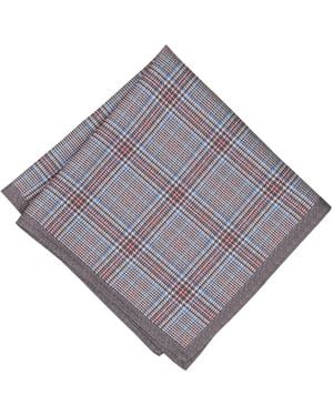 BarIII Crosby Plaid Pocket Square - Gray