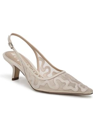 Sam Edelman Bianka Slingback Kitten-heel Pumps - White