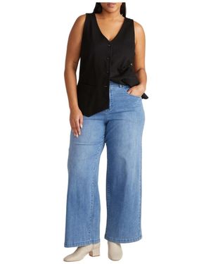 UNIVERSAL STANDARD Plus Size Comfort Denim Trouser Jeans - Blue