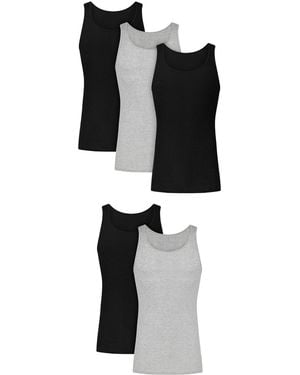 Hanes Ultimate Crewneck Tank Undershirt - Black