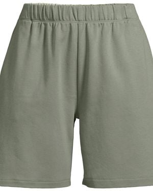 Lands' End Sport Knit High Rise Shorts - Green