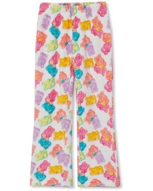 Lands' End Big Girls Plush Pajama Pants - White
