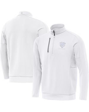 Antigua White Chicago Bears Generation Quarter-zip Jacket