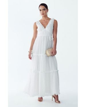 ST MRLO Denison Maxi Dress - White