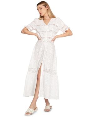 Belle & Bloom Summer Breeze Lace Midi Dress - White