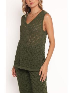 Petal & Pup Sable Textured Knit Top - Green