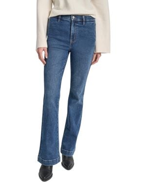 DKNY Petite High-rise Flare-leg Jeans - Blue