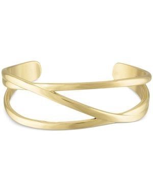 BEN ONI 18k -plated Stainless Steel Crossover Cuff Bracelet - Metallic