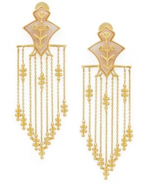 Dhwani Bansal Gold Plated Serai Earrings - Metallic