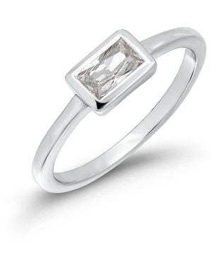 Macy's Cubic Zirconia Baguette -tone Ring - White