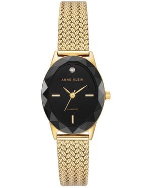 Anne Klein Quartz Enduring Gold-tone Stainless Steel Mesh Watch - Metallic