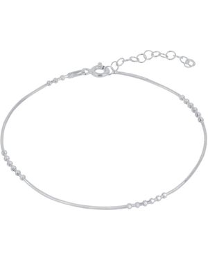 Spero London Six Beads Sterling Bracelet - White