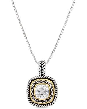 And Now This Cubic Zirconia Pendant Necklace - Metallic