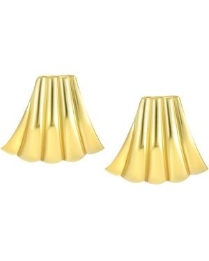 Macy's Bold Ribbed Stud Earrings - Yellow