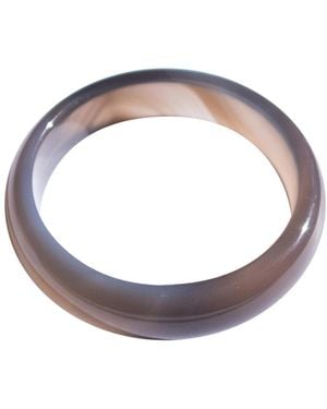 seree Moon — Jade Stone Bangle - White