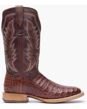 Durango Prca Collection Caiman Belly Western Boot - Brown