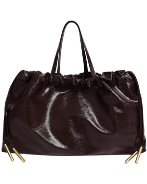 Kenneth Cole Riverside Leather Extra-large Oversized Tote Handbag - Black