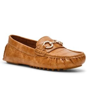 Anne Klein Chrystie Moccasin Driver Loafers - Brown