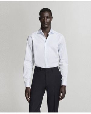 Mango Cotton Striped Shirt - White