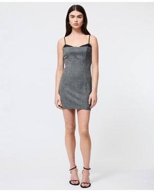 French Connection Owen Plaid Peek-a-boo Mini Dress - Blue