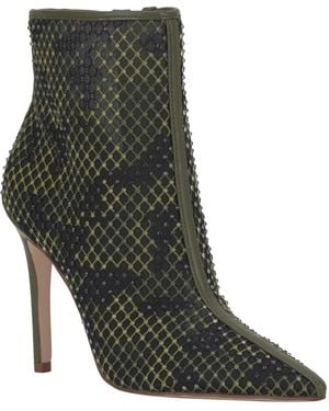 Jessica Simpson Pazra Rhinestone Mesh Stiletto Dress Booties - Black