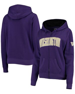 Stadium Athletic Washington Huskies Arched Name Full-zip Sweatshirt - Blue